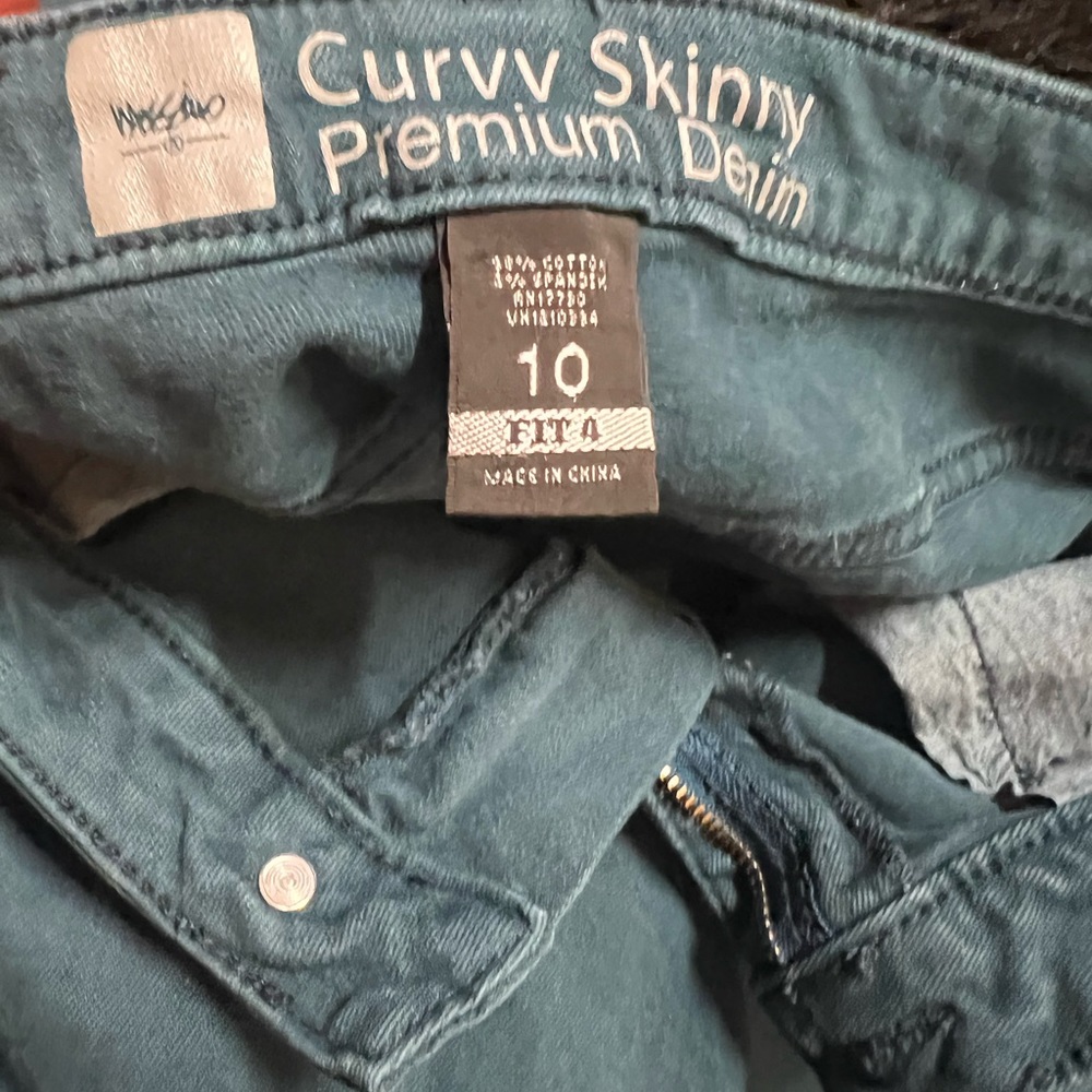 Mossimo Supply Co. Curvy Skinny Jeans - Dark Teal